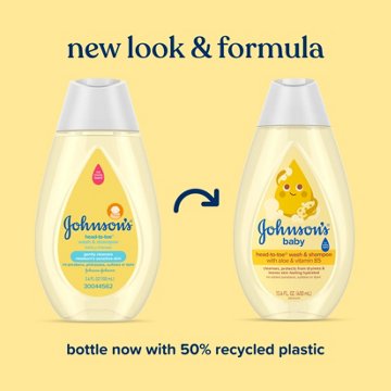 Johnson's Baby Travel Size Baby Head To Toe Wash & Shampoo, 3.4 oz
