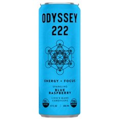 Odyssey Sparkling Blue Raspberry Functional Beverage, 12 oz