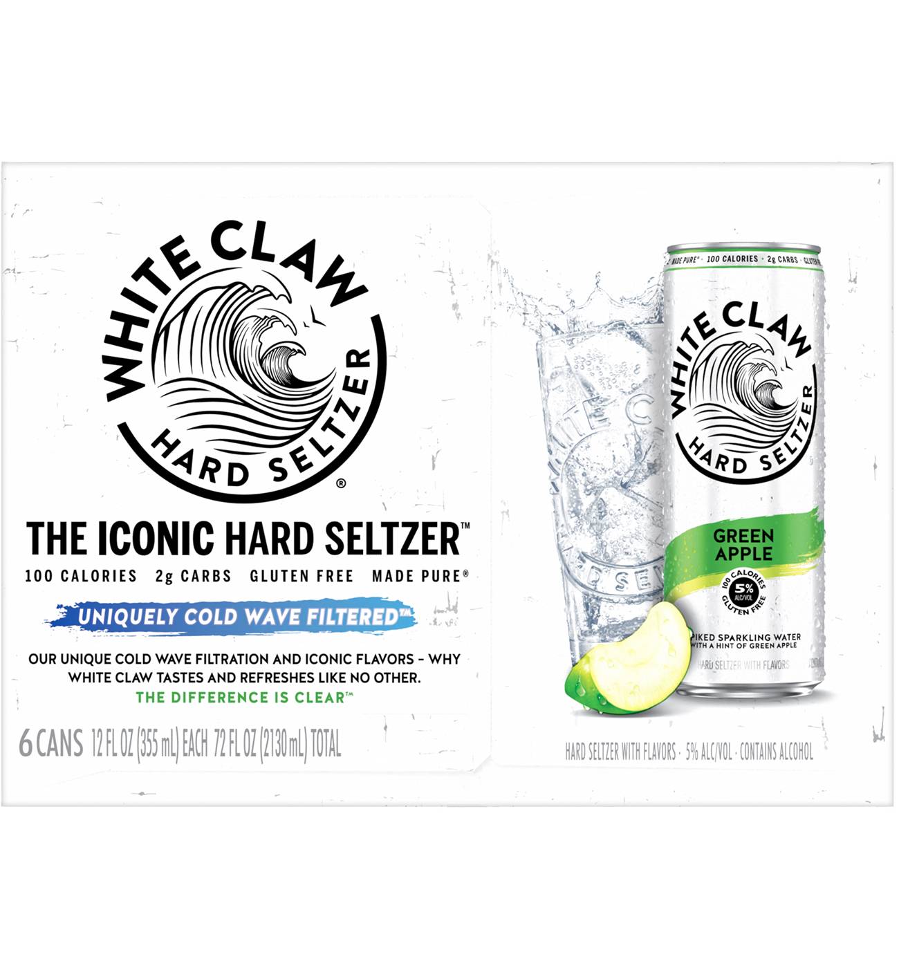 White Claw Green Apple 6 pk Cans - Shop Malt beverages & coolers at H-E-B