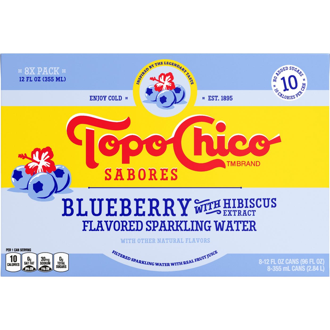 Topo Chico Topo Chico Sabores Blueberry With Hibiscus; image 1 of 6