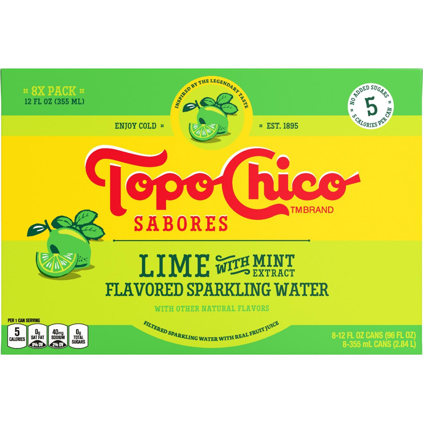 Topo Chico Topo Chico Sabores Lime With Mint; image 1 of 6