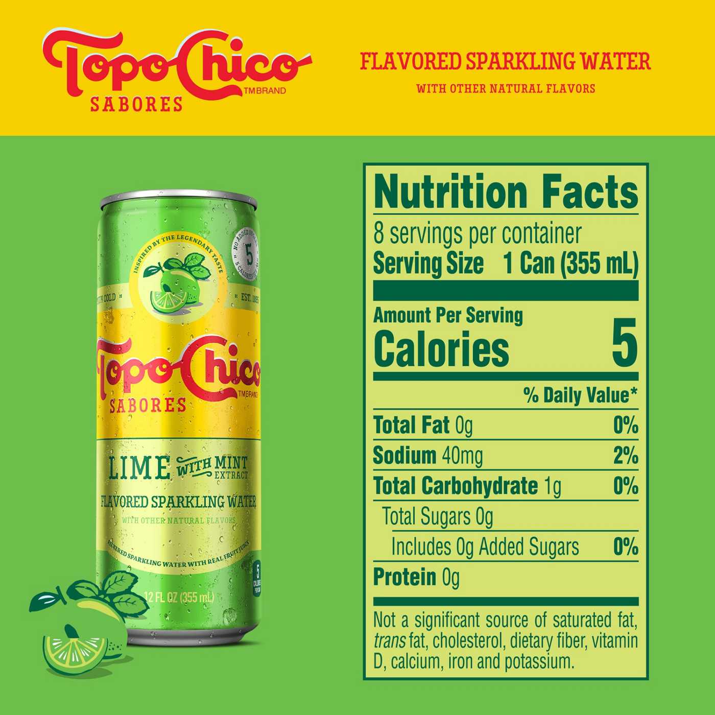 Topo Chico Topo Chico Sabores Lime With Mint; image 4 of 6