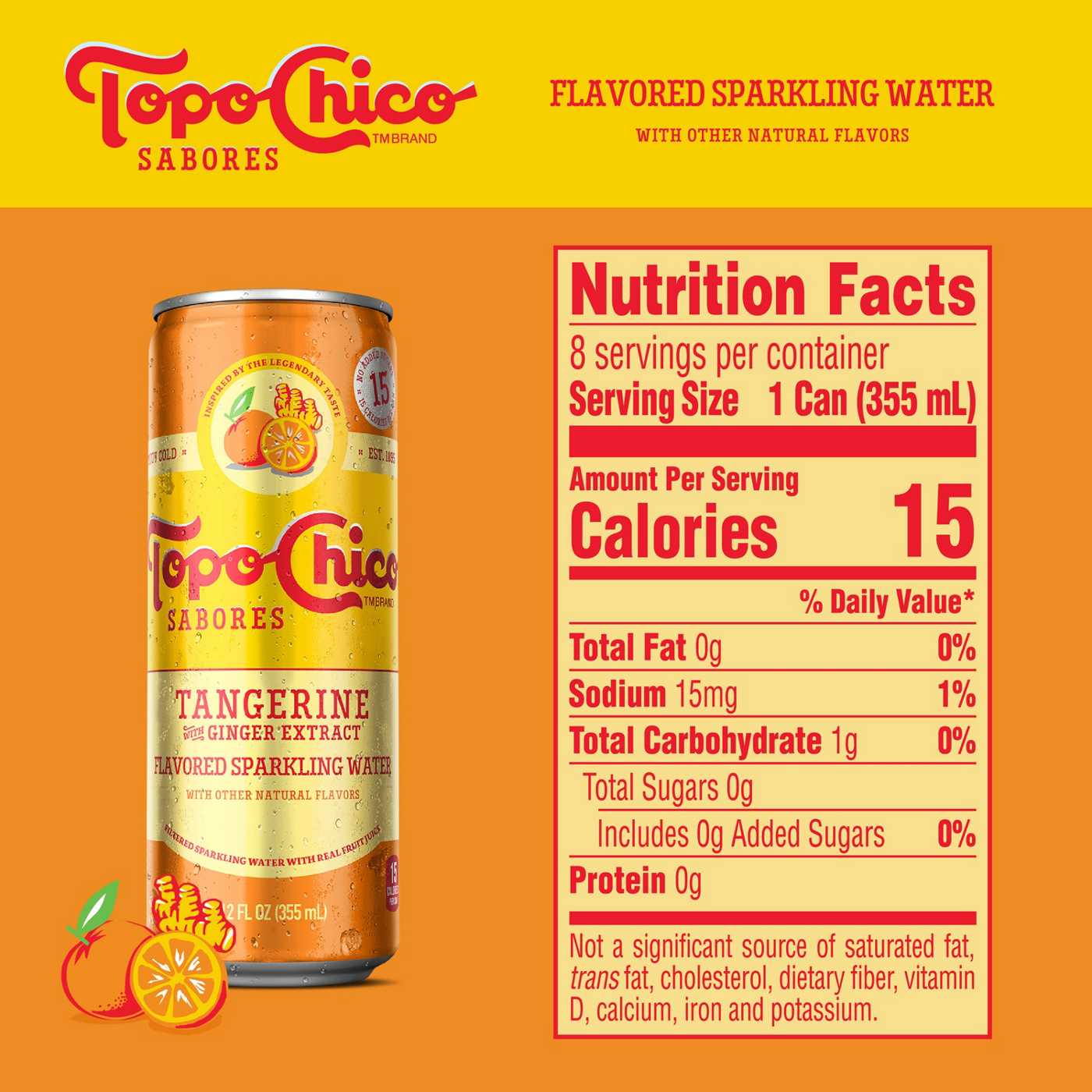 Topo Chico Topo Chico Sabores Tangerine With Ginger; image 2 of 6