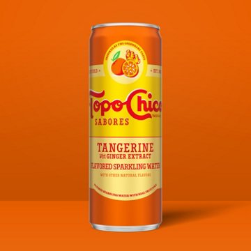 Topo Chico Sabores Tangerine with Ginger Extract Flavored Sparkling Water 8 pk Cans
