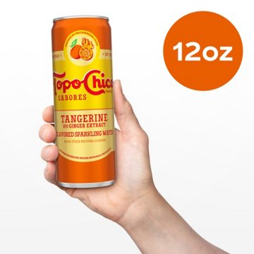 Topo Chico Sabores Tangerine with Ginger Extract Flavored Sparkling Water 8 pk Cans
