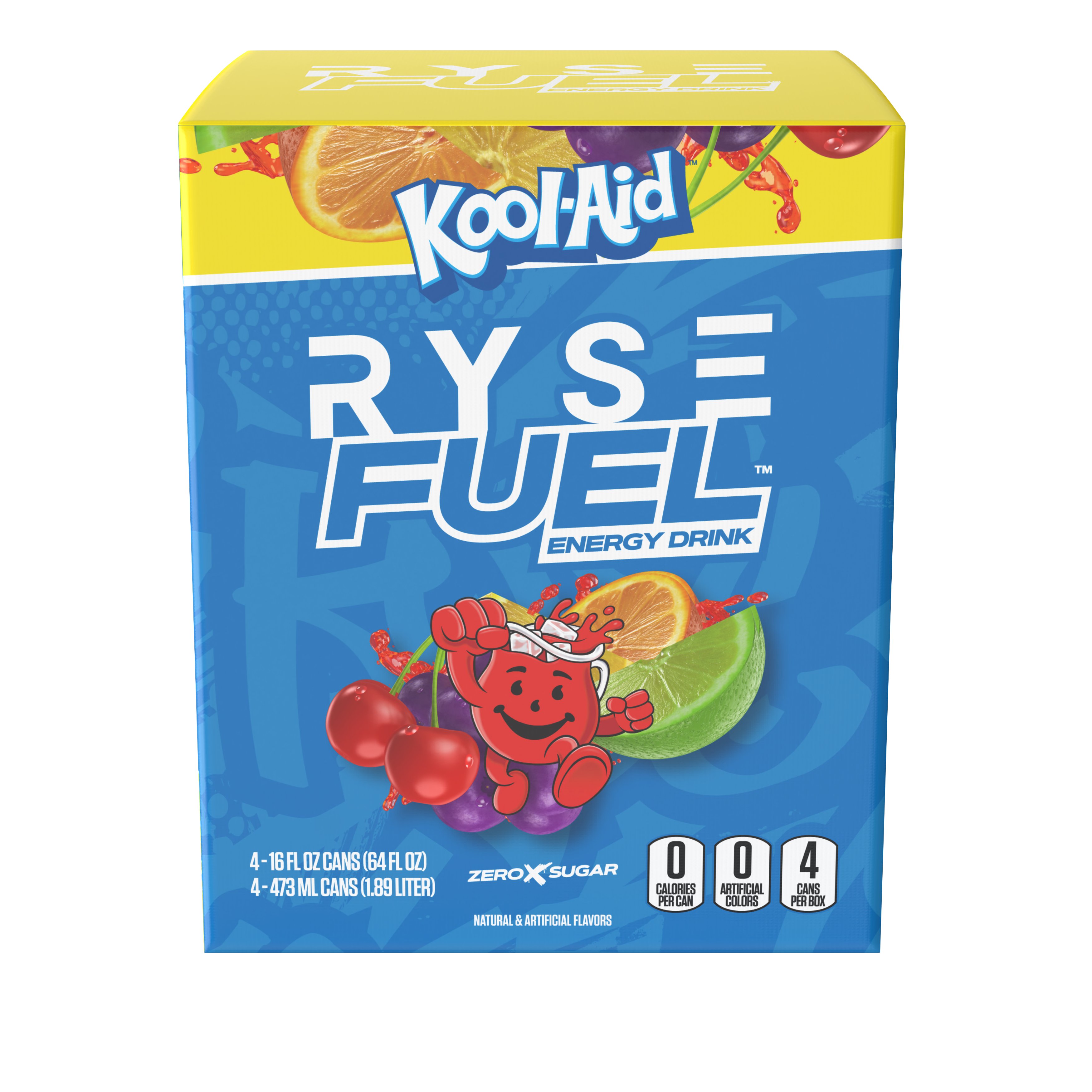Ryse Fuel Zero Sugar Energy Drink Kool Aid 16oz Cans Shop Diet