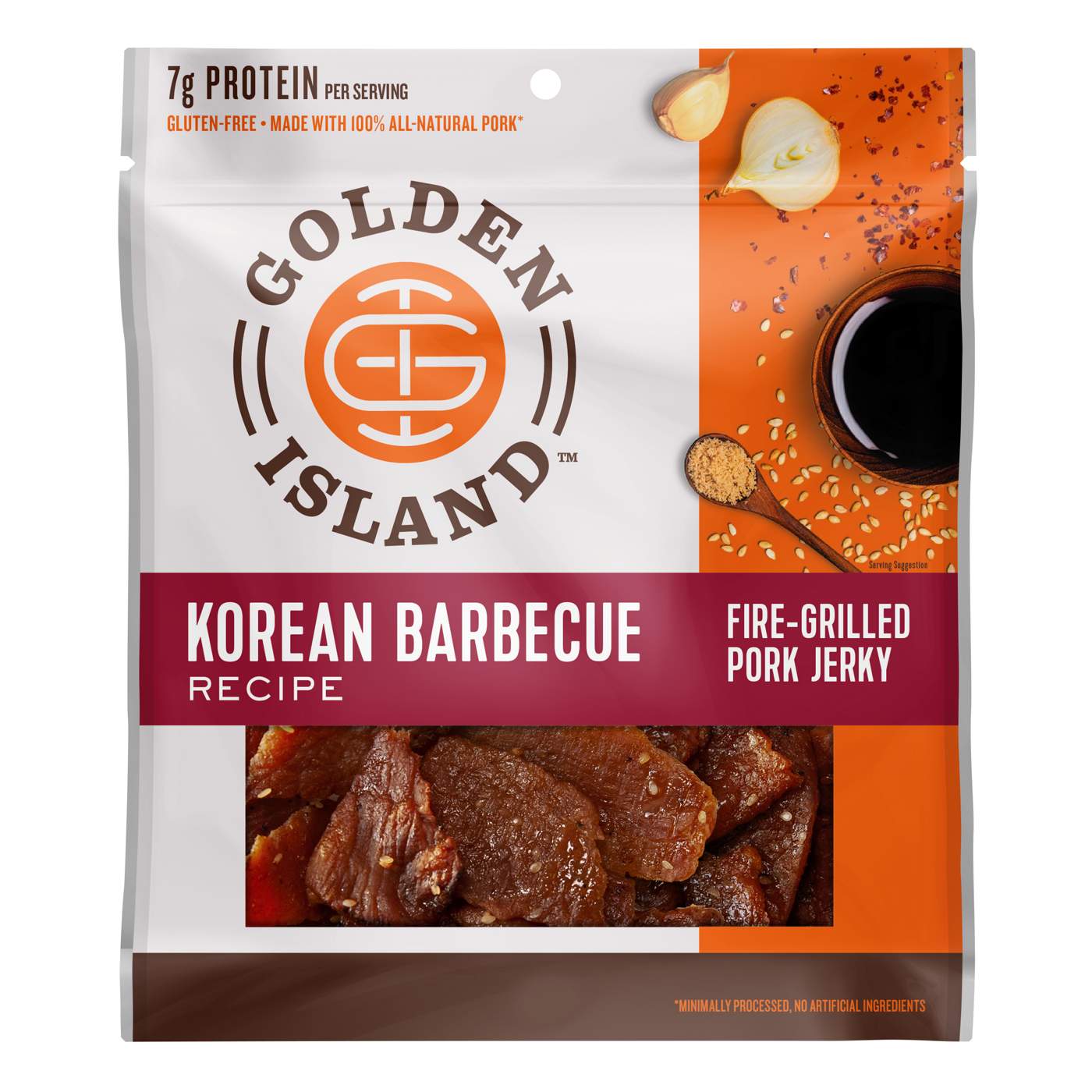 Golden Island 7g Protein Korean Barbecue Pork Jerky; image 1 of 2