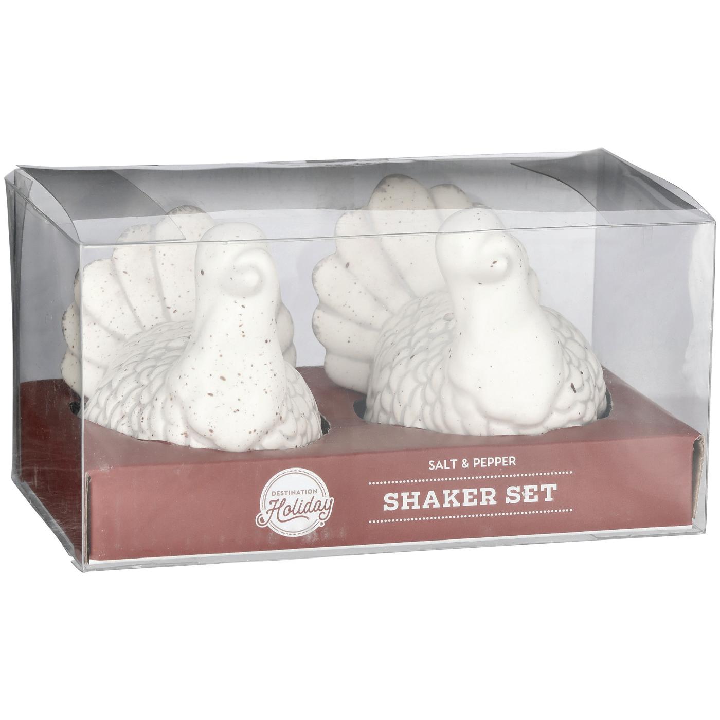 Destination Holiday Fall Turkey Salt & Pepper Shaker Set; image 1 of 2