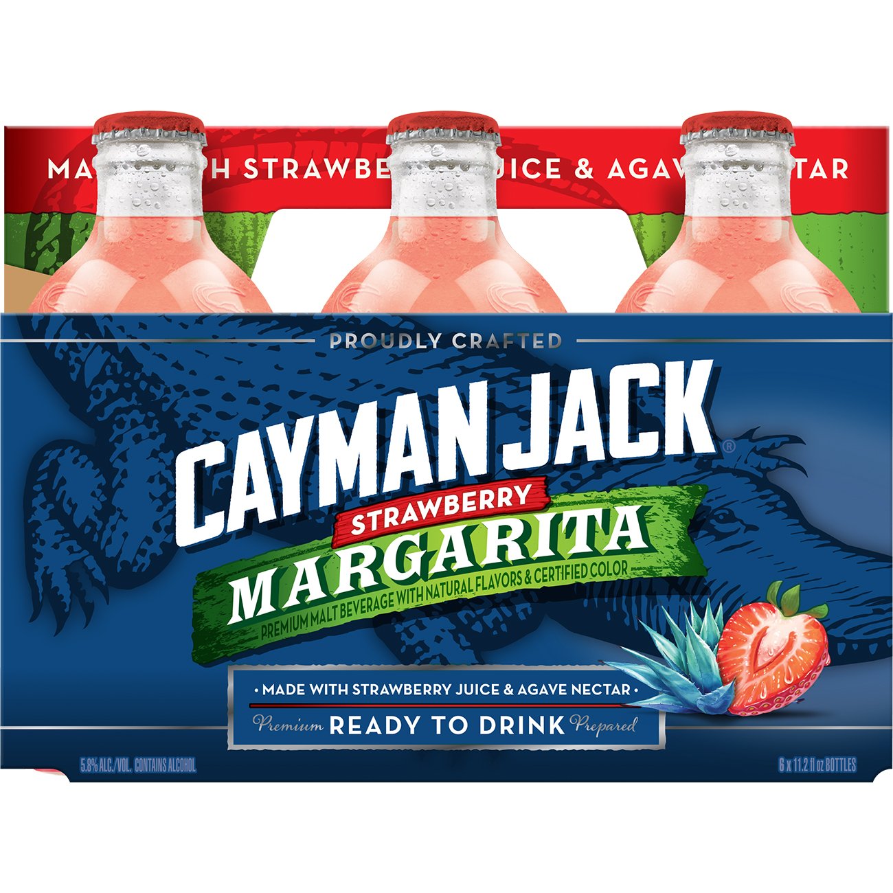 Cayman Jack Strawberry Margarita 6 pk Bottles - Shop Malt beverages ...