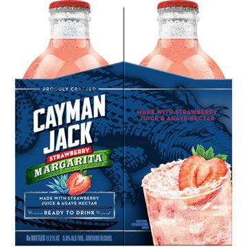 Cayman Jack Strawberry Margarita 6 pk Bottles, 11.2 oz