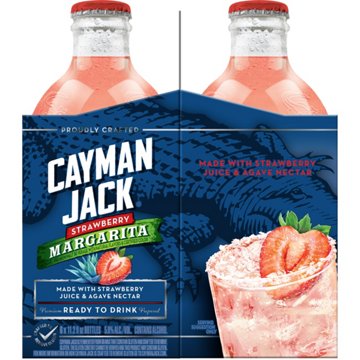 Cayman Jack Strawberry Margarita 6 pk Bottles, 11.2 oz