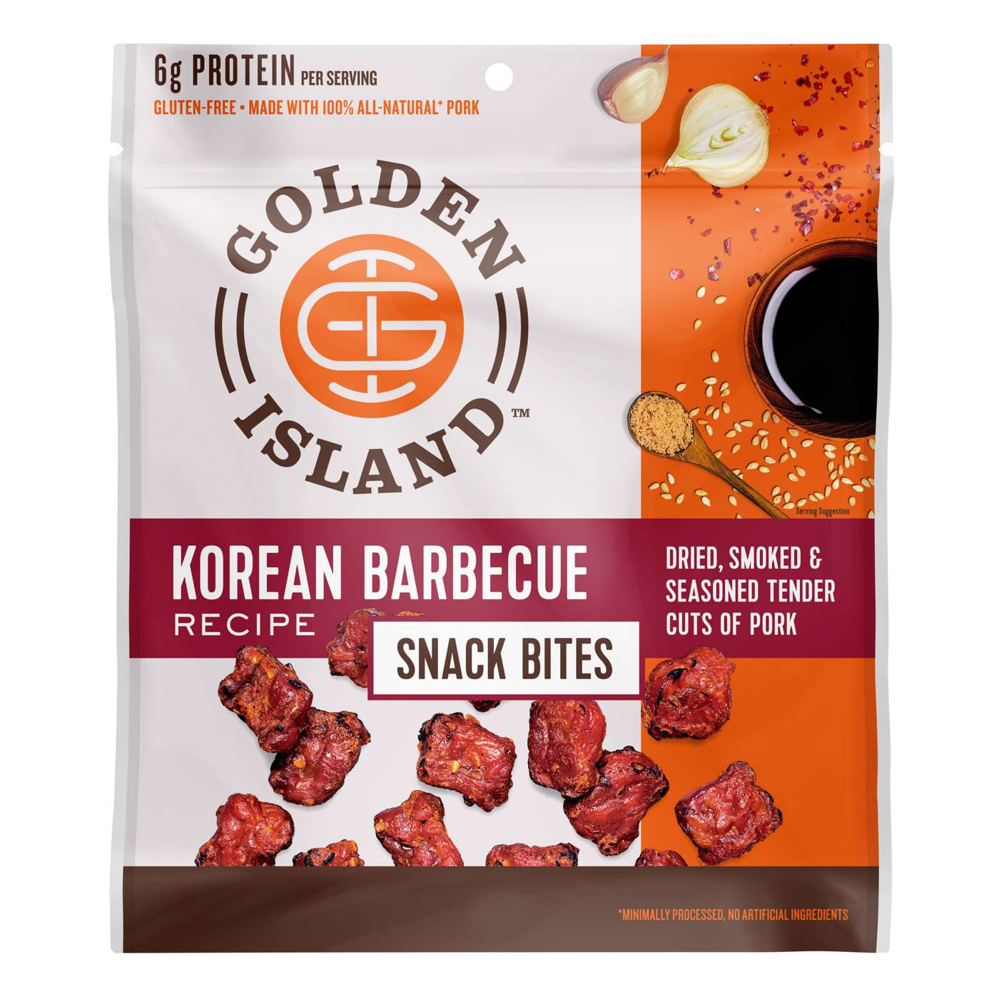 GOLDEN ISLAND 6g Protein Korean Barbecue Pork Snack Bites; image 1 of 2