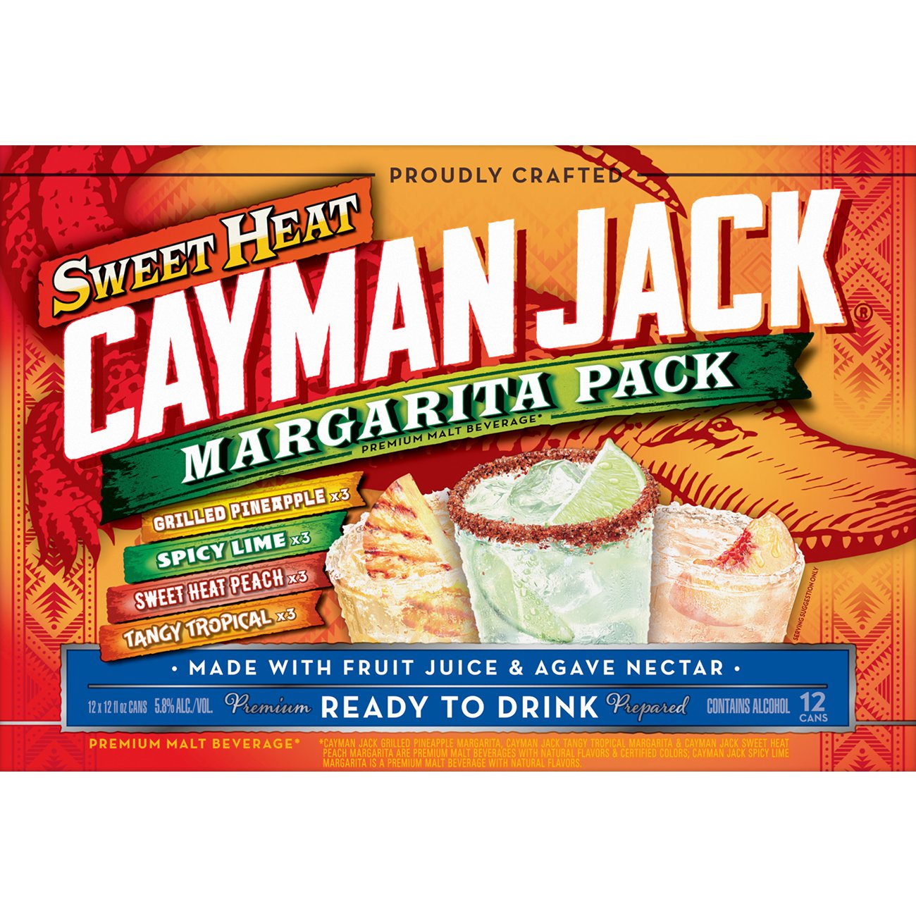 Cayman Jack Sweet Heat Margarita Variety 12 pk Cans - Shop Malt