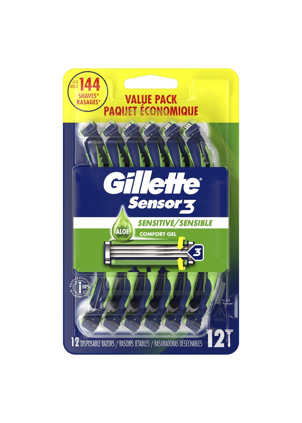 Gillette Sensor3 Sensitive Disposable Razors; image 1 of 2