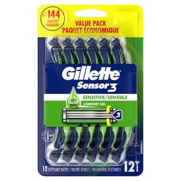 Gillette Sensor3 Sensitive Men's Disposable Razors