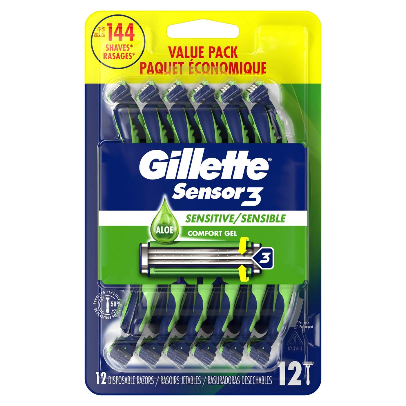 Gillette Sensor3 Sensitive Disposable Razors; image 8 of 10