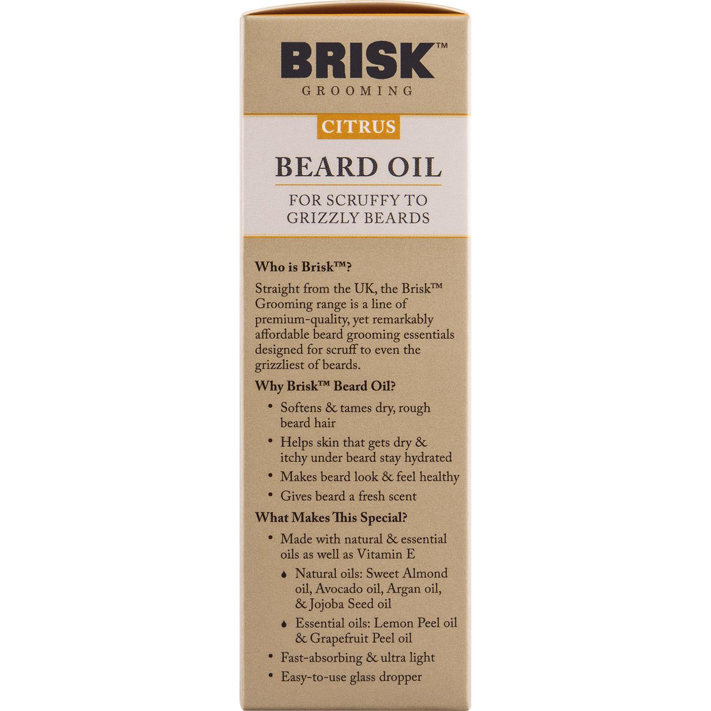 Brisk Grooming Beard Oil - Citrus; image 2 of 3