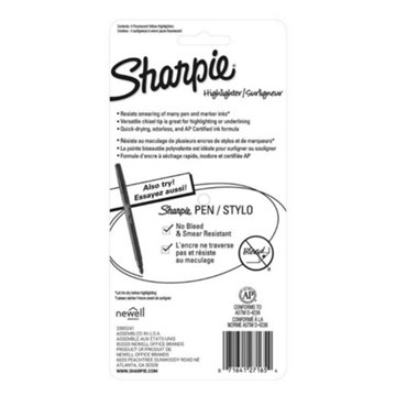 Sharpie Narrow Chisel Tip Pocket Highlighters - Yellow Ink, 4 pk