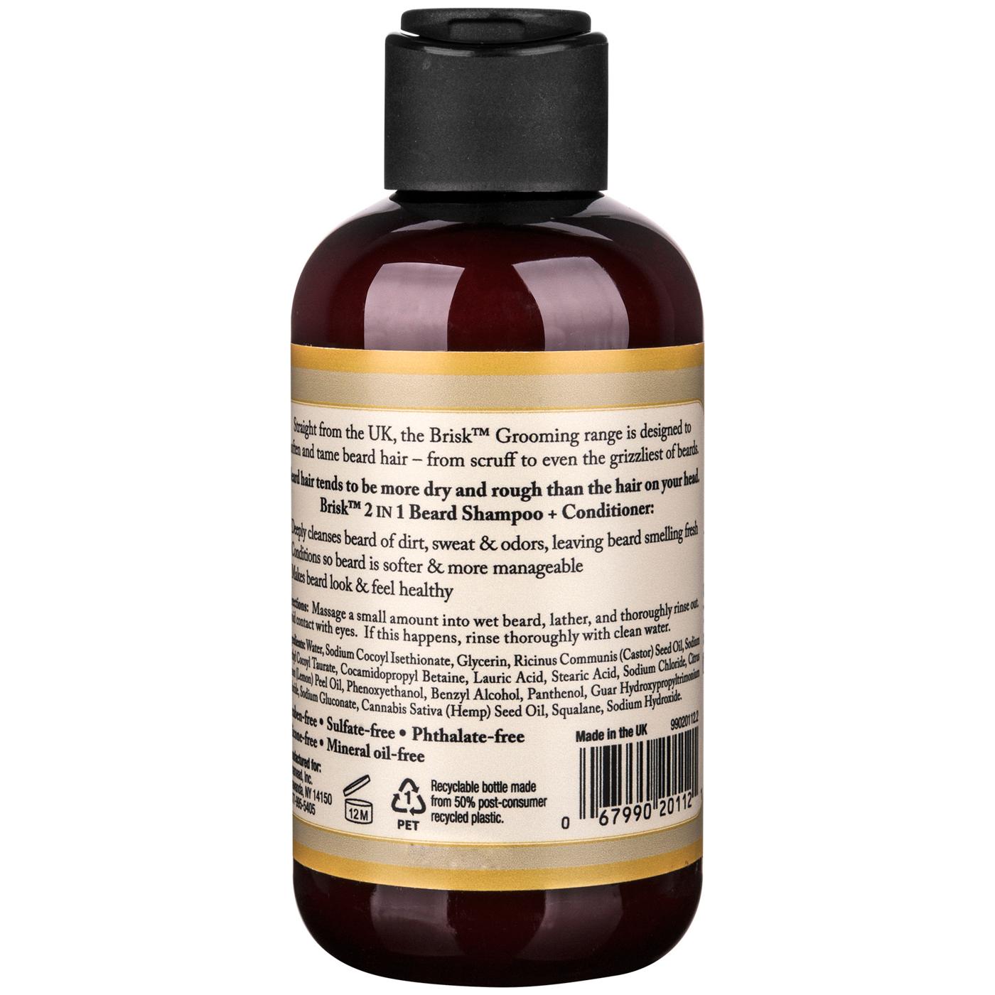 Brisk Grooming 2 In 1 Beard Shampoo + Conditioner Citrus Shop Beard