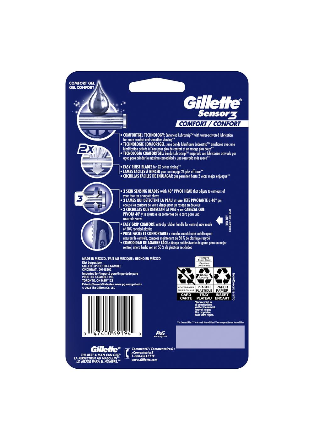 Gillette Sensor 3 Comfort Disposable Razors; image 2 of 2