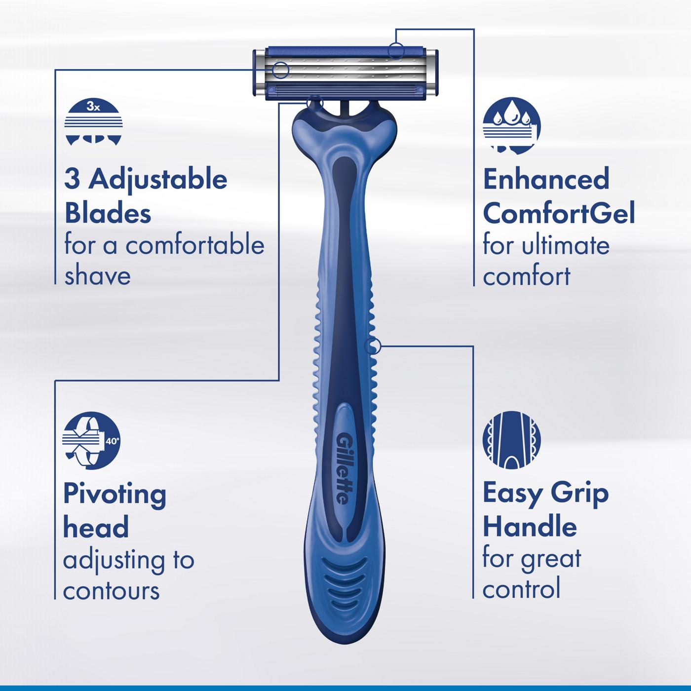 Gillette Sensor 3 Comfort Disposable Razors; image 7 of 8