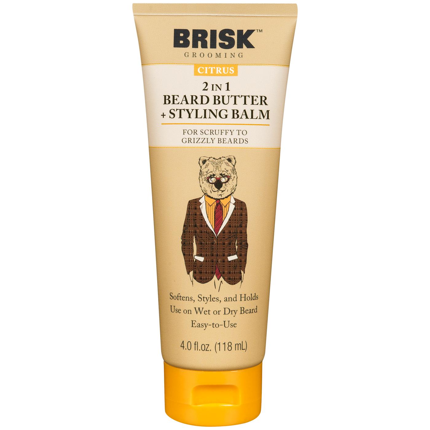 Brisk Grooming 2 In 1 Beard Butter + Styling Balm - Citrus; image 1 of 2