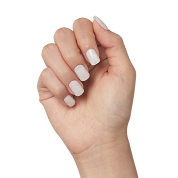 KISS Color FX by imPRESS No Glue Press-On Manicure Nails - Rebel (White Squoval Short Nails), 30 ct