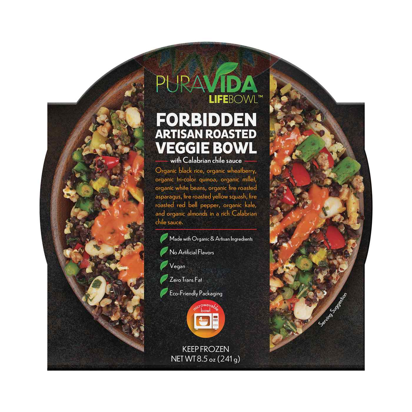 PuraVida Life Bowl Forbidden Artisan Roasted Veggie Bowl Frozen Meal; image 1 of 2