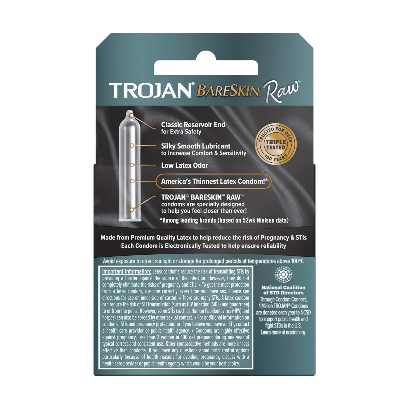 Trojan Bareskin Raw Lubricated Latex Condoms - Shop Pain Relievers at H-E-B