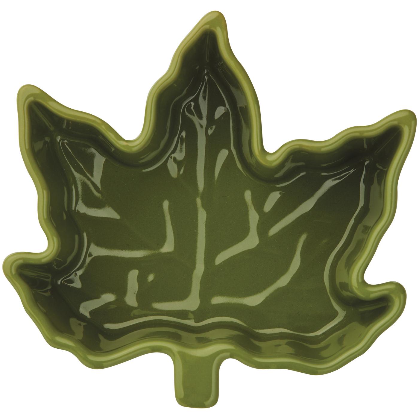 Destination Holiday Fall Maple Leaf Ramekin - Green; image 1 of 2