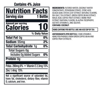 Bai Molokai Coconut Antioxidant Infused WonderWater Beverage 6 pk Bottles
