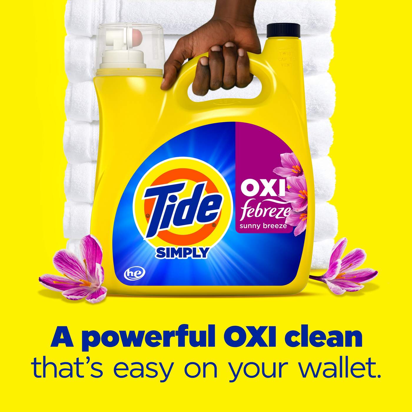 Tide Simply Oxi Boost + Febreze Odor Defense HE Liquid Laundry Detergent, 74 Loads - Sunny Breeze; image 4 of 9