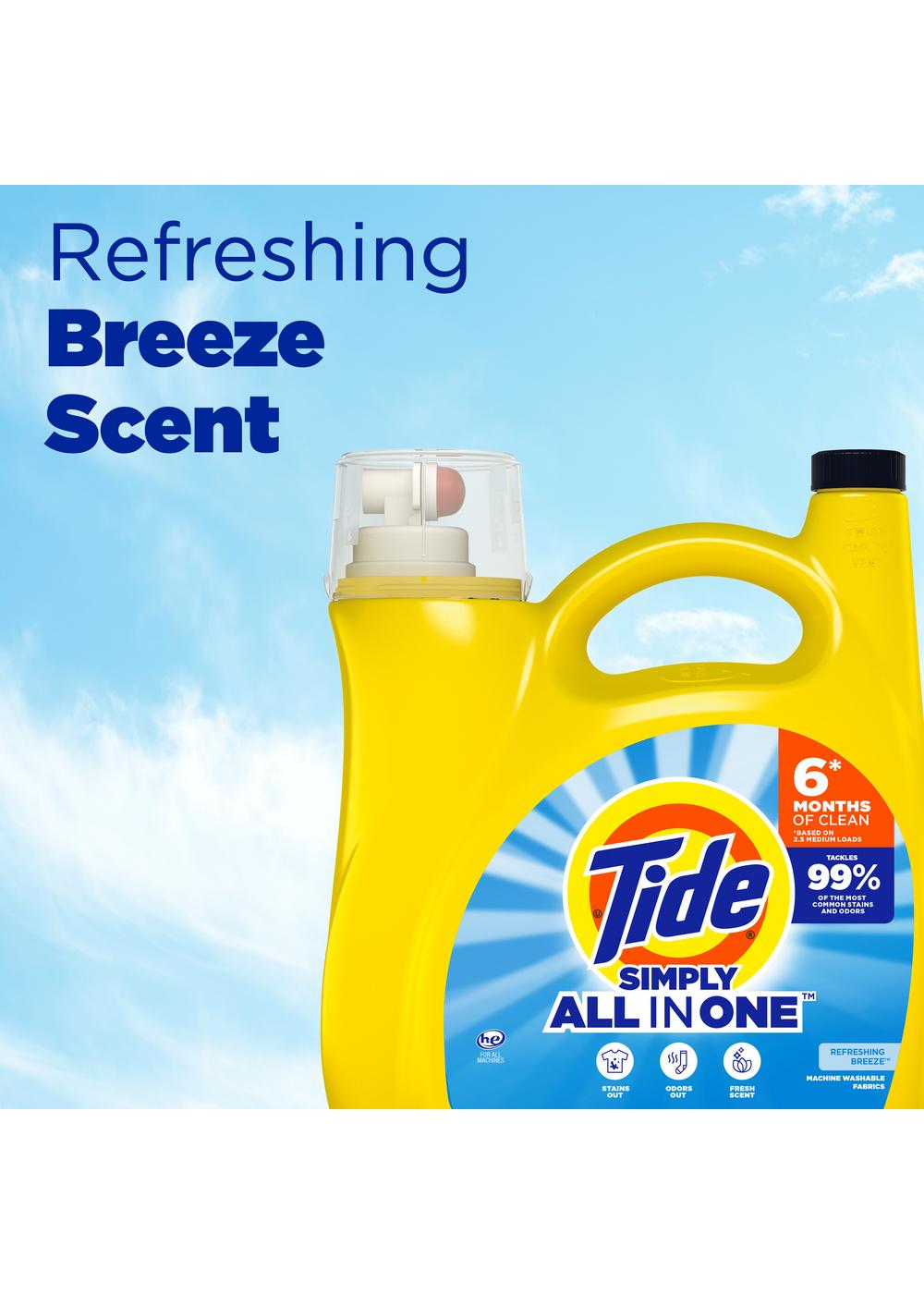 Tide Simply All In One Refreshing Breeze Liquid Laundry Detergent 128 Loads; image 3 of 9