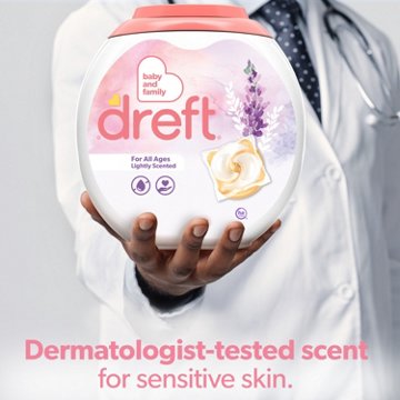 Dreft Laundry Detergent XL Pacs - Lightly Lavender Scent, 25 ct