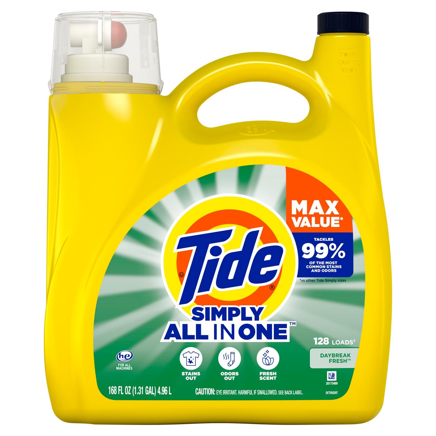Tide Simply All In One Daybreak Fresh Liquid Laundry Detergent 128 Loads; image 1 of 7