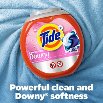 Tide Power PODS + Downy Laundry Detergent Pods - Soft Boosters + April Fresh, 25 ct