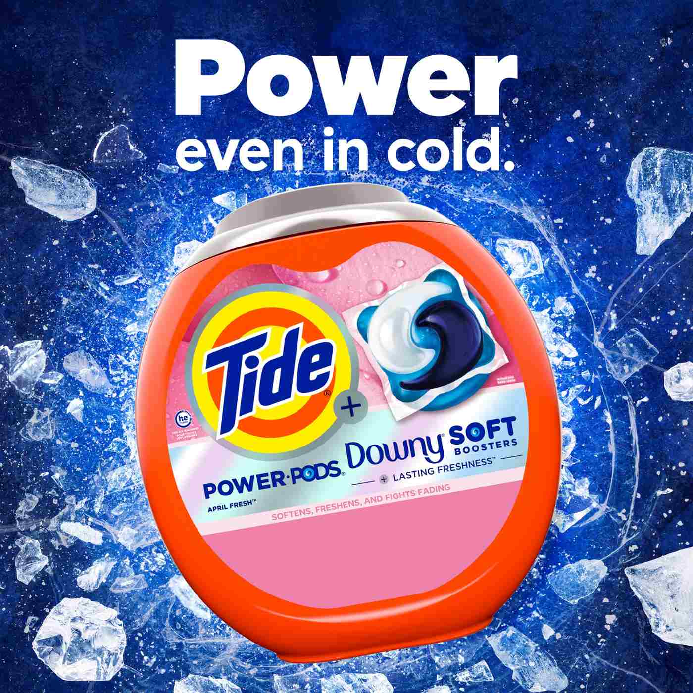 Tide Power PODs 2-in-1 Laundry Detergent Pods with Downy Soft Boosters - April Fresh Scent; image 5 of 10