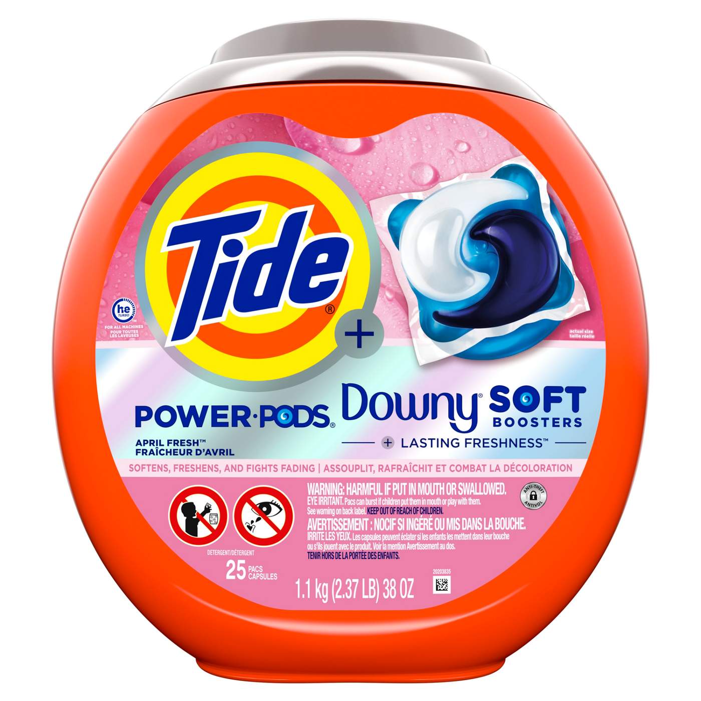 Tide Power PODs 2-in-1 Laundry Detergent Pods with Downy Soft Boosters - April Fresh Scent; image 8 of 10