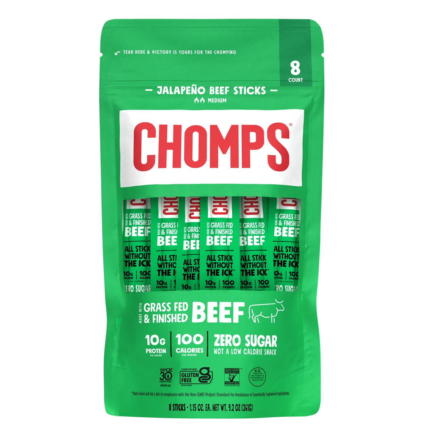 Chomps 10g Protein Jalapeno Beef Sticks; image 1 of 3