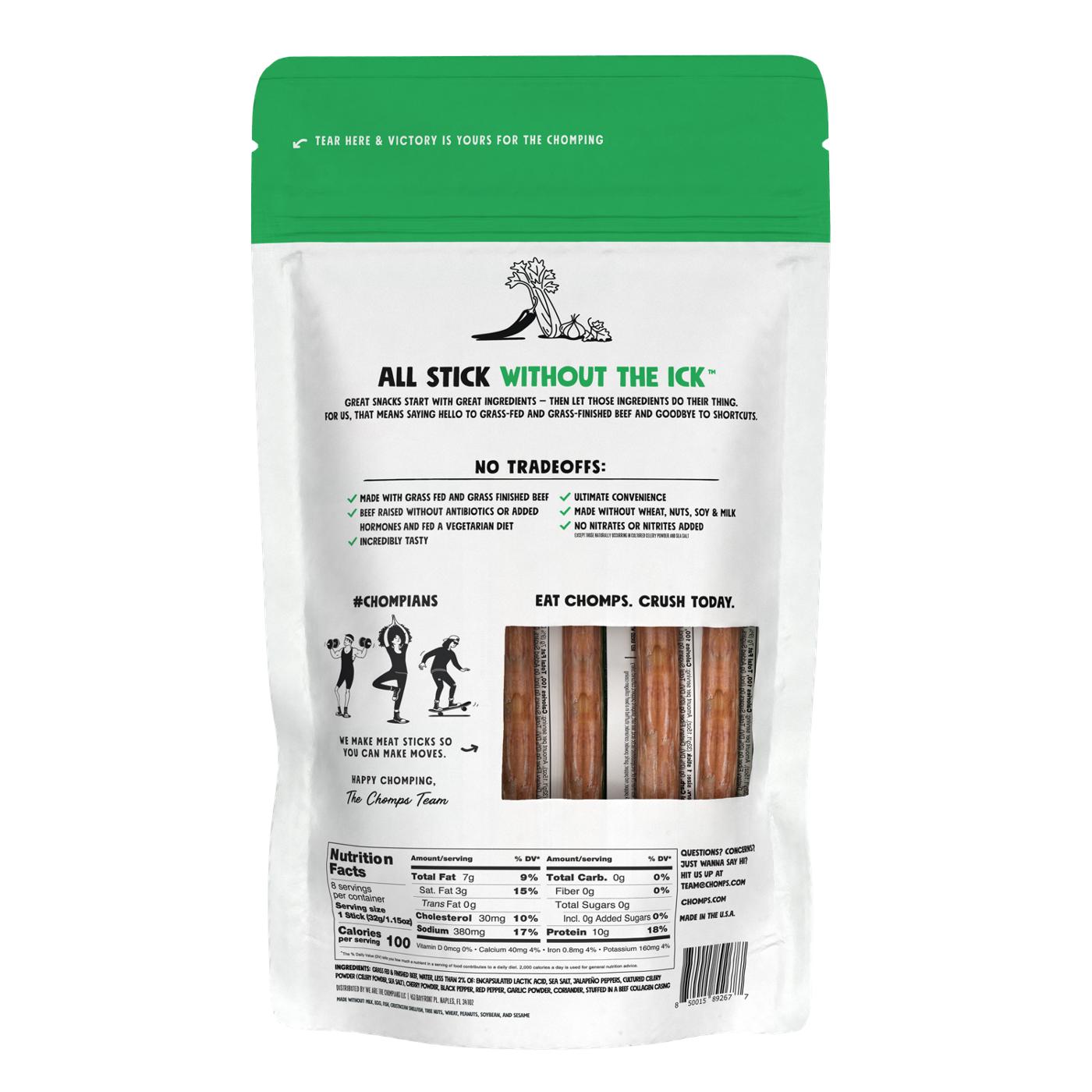 Chomps 10g Protein Jalapeno Beef Sticks; image 2 of 3