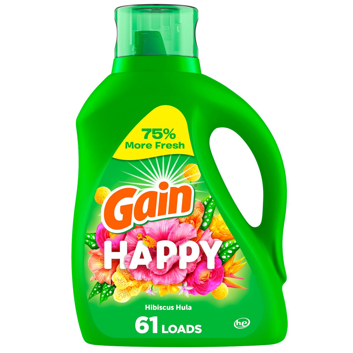 Gain Happy HE Liquid Laundry Detergent, 61 Loads - Hibiscus Hula; image 1 of 3