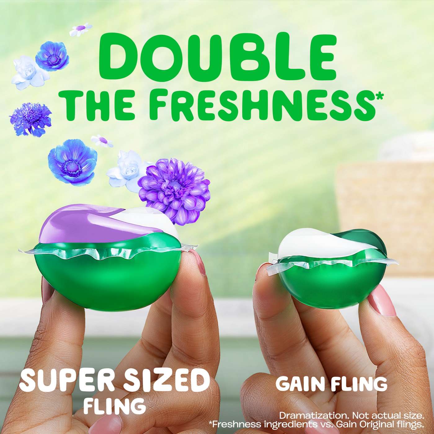 Gain Super Flings Laundry Detergent Pacs - Dewdrop Dream Scent; image 5 of 5