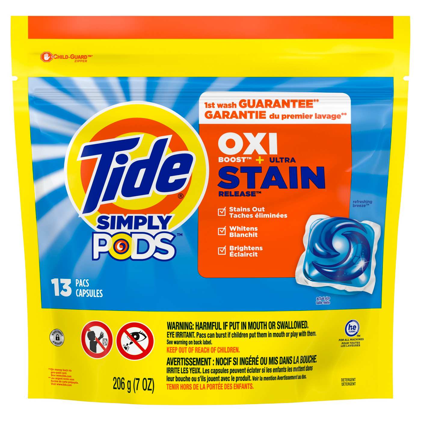 Tide Simply PODS Oxi Boost & Stain Release Laundry Detergent Pacs; image 1 of 10