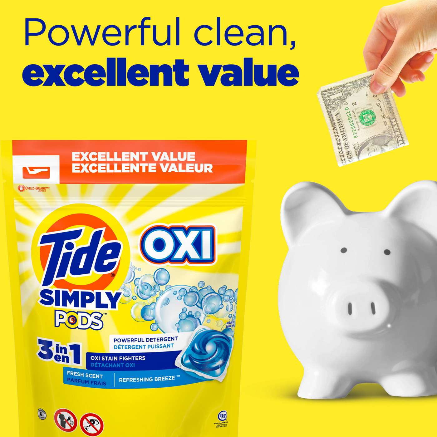 Tide Simply PODS Oxi Boost & Stain Release Laundry Detergent Pacs; image 9 of 10