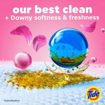 Tide Power PODs + Downy Laundry Detergent Pods - Soft Boosters + April Fresh, 45 ct
