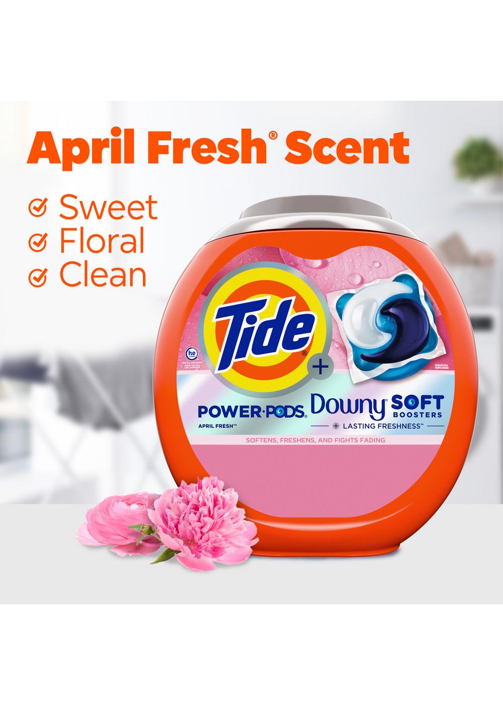 Tide Power Pods + Downy Soft Boosters HE Laundry Detergent - April Fresh; image 3 of 7