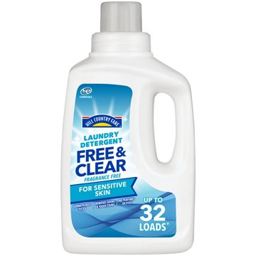 Hill Country Fare Free & Clear HE Liquid Laundry Detergent, 32 Loads - Fragrance-Free