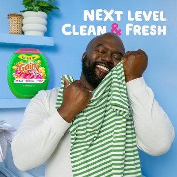 Gain Super Sized Flings! Happy Hibiscus Hula Laundry Detergent Pacs, 32 ct