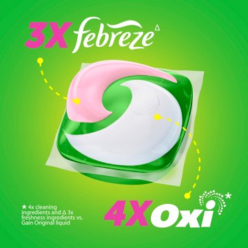 Gain Super Sized Flings! Happy Hibiscus Hula Laundry Detergent Pacs, 32 ct