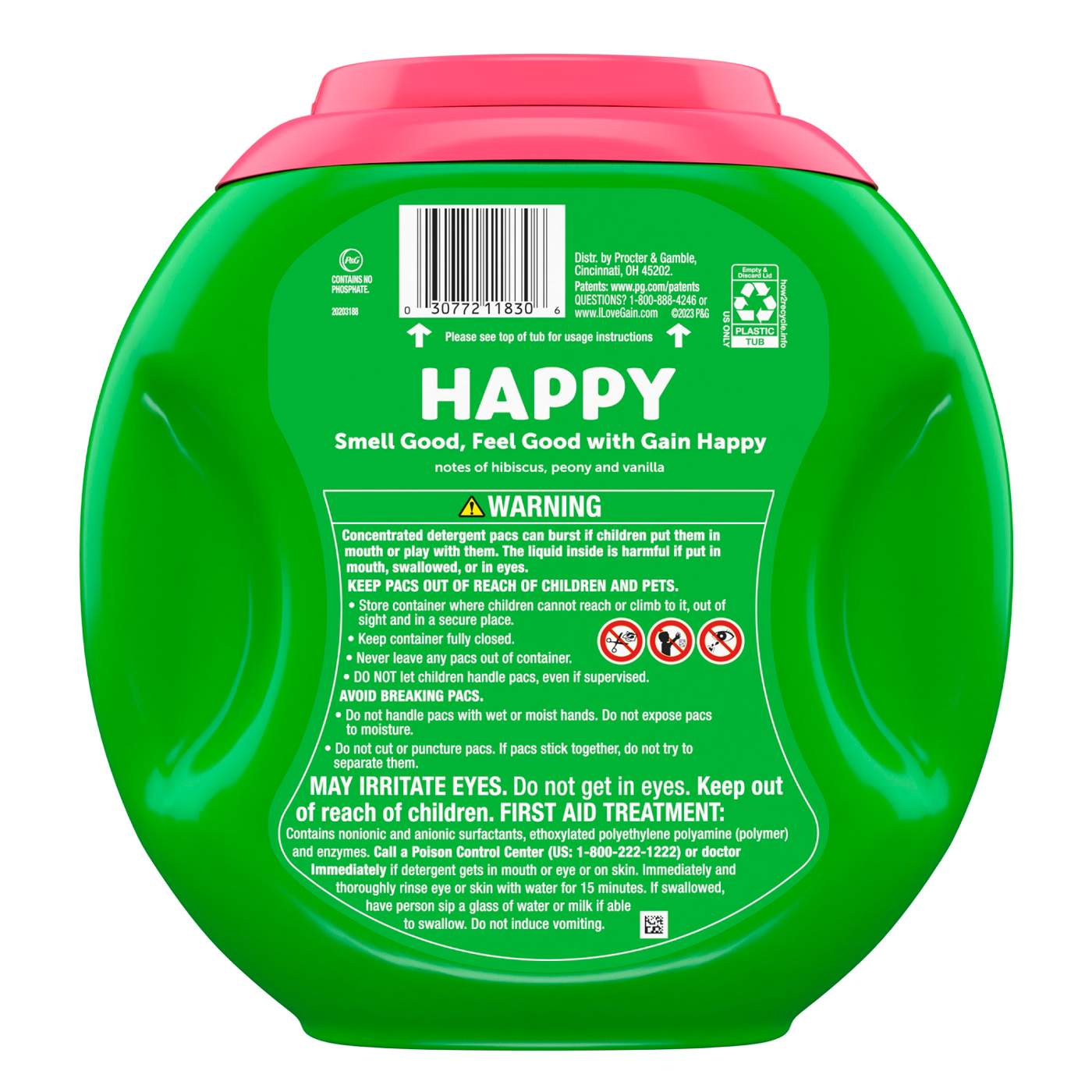 Gain Super Sized Flings! Happy Hibiscus Hula Laundry Detergent Pacs; image 6 of 9